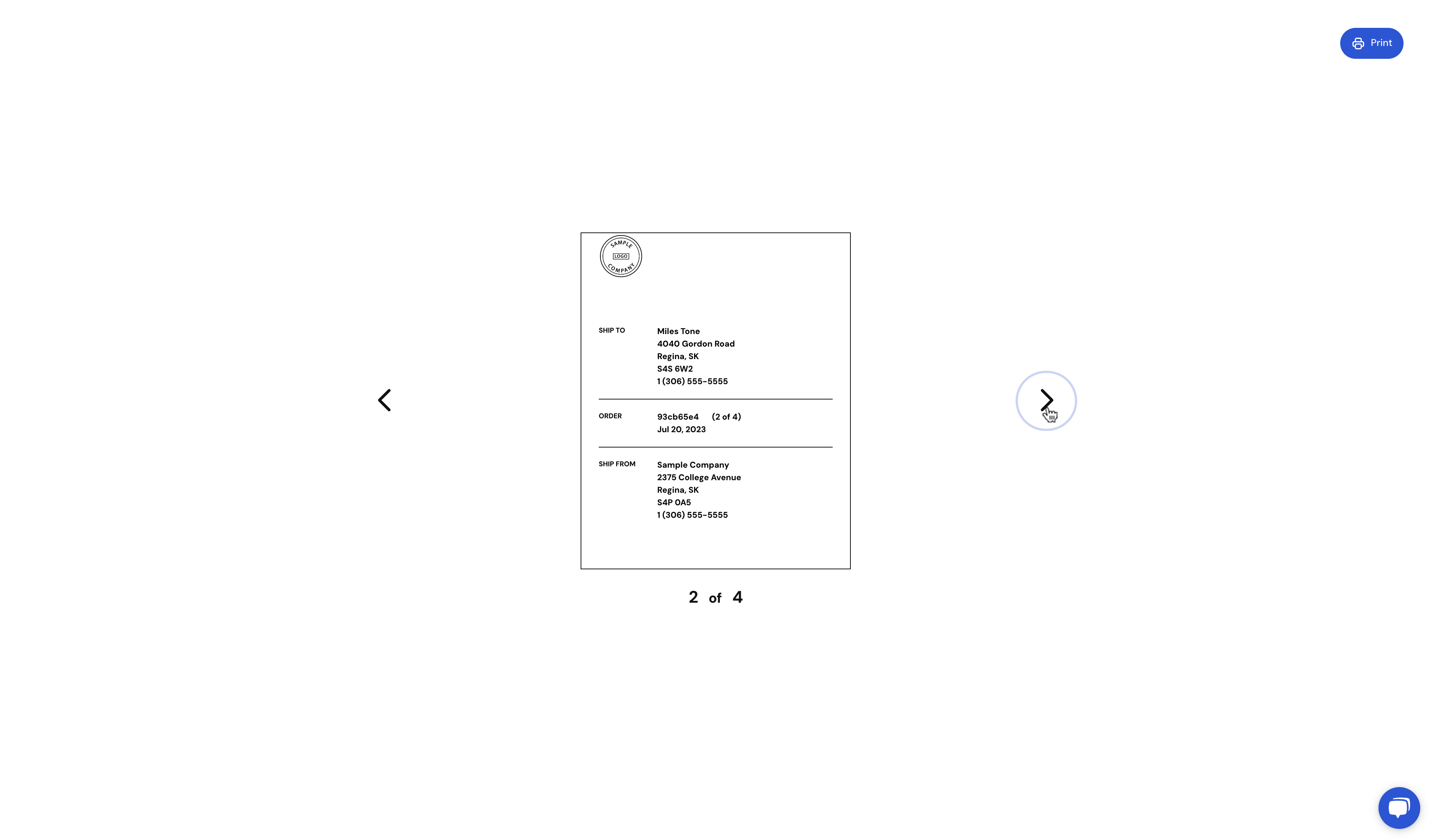 Client Help Label Printing